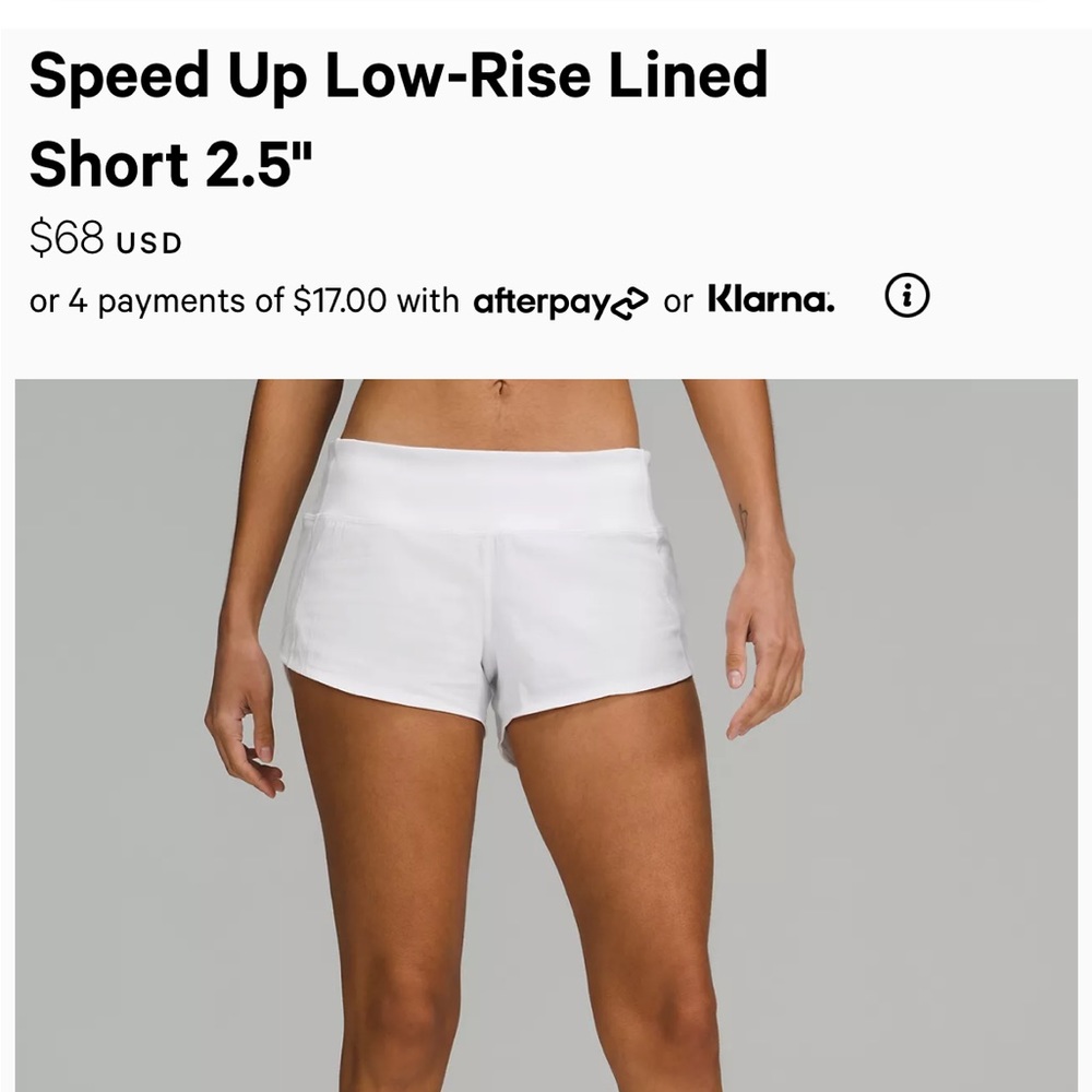 Lululemon Shorts size 6